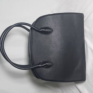 Sophisticated Black Leather Satchel